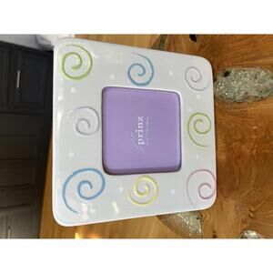 Prinz Ceramic Picture Frame with Colorful Swirl Design